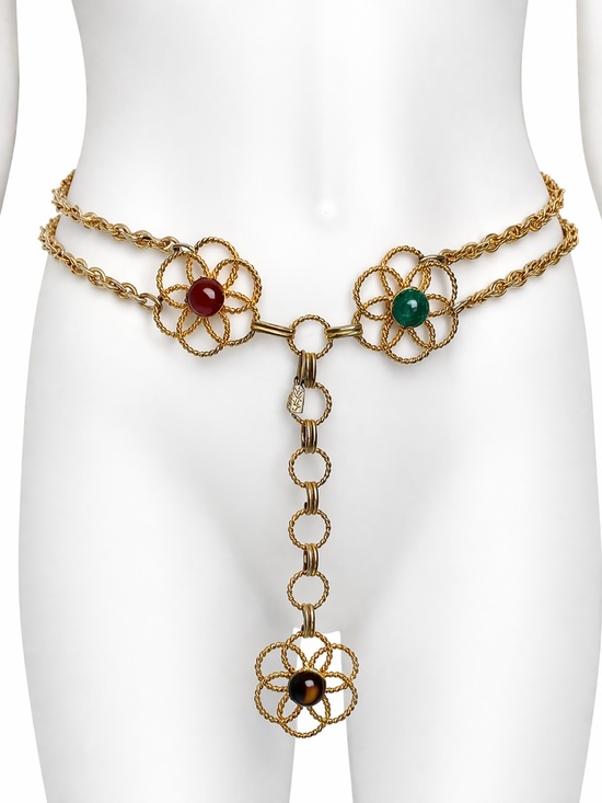 Vintage Yves Saint Laurent Chain Belt Necklace 1960s Roger Scemama for YSL main image 8
